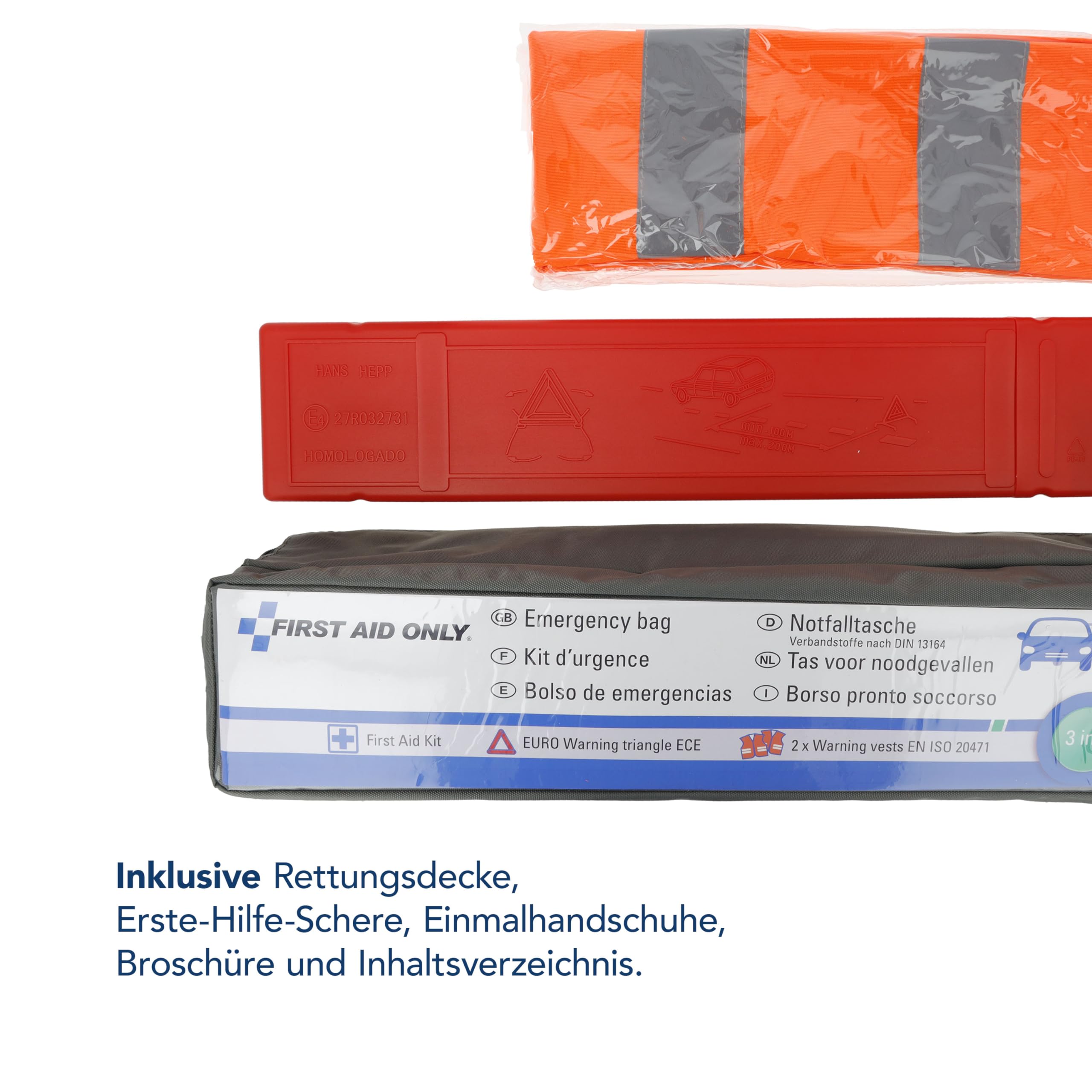 first-aid-only-p-10021-auto-verbandtasche-din-13164-3in1-mit-warndreieck-2-warnw image 2