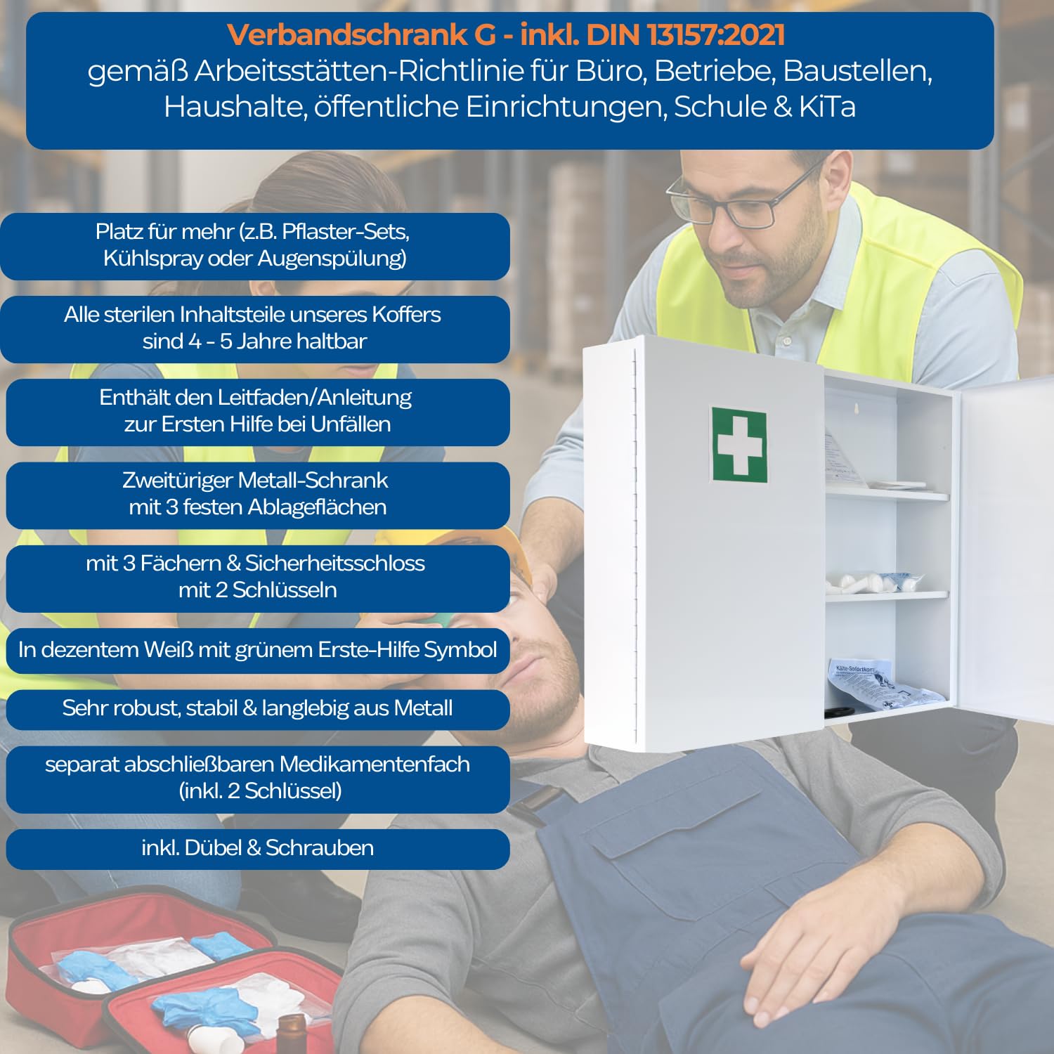 fap-first-aid-products-verbandschrank-g-erste-hilfe-schrank-metall-mit-din-13169 image 4