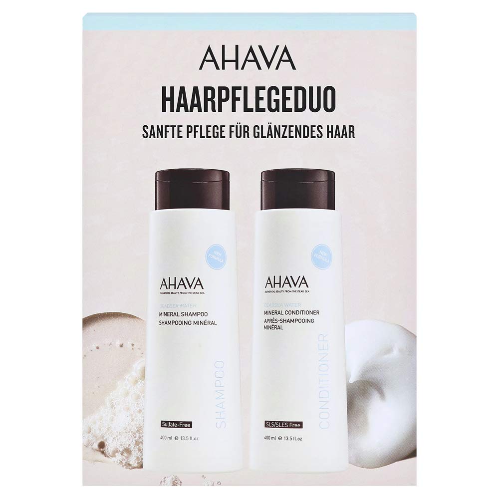 ahava-deadsea-water-mineral-hair-care-set-shampoo-200-ml-conditioner-200-ml image 1