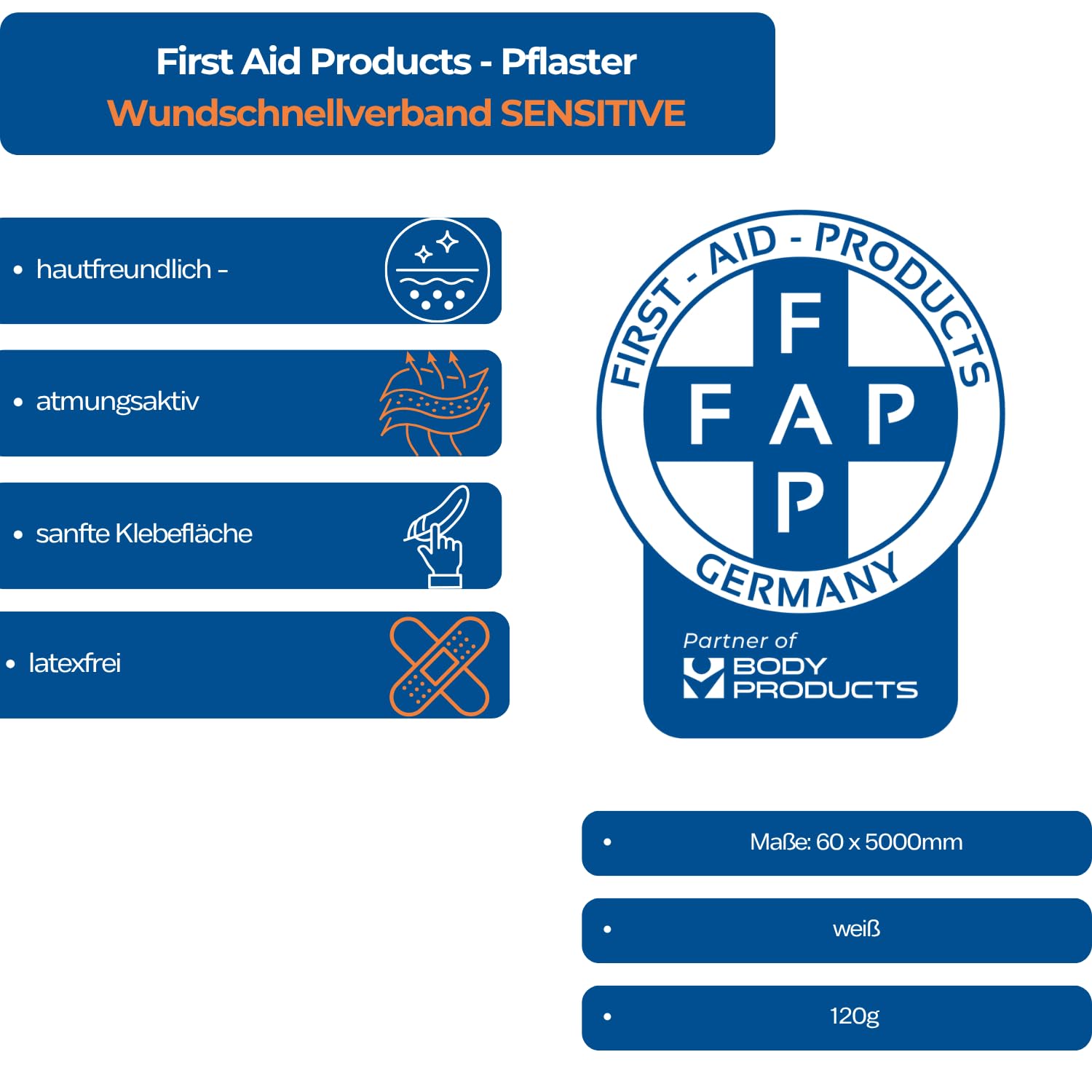 fap-first-aid-products-wundschnellverband-sensitive-6cm-x-5m image 2