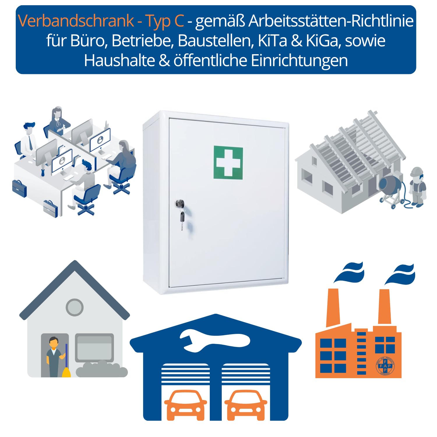 fap-first-aid-products-verbandschrank-c-erste-hilfe-schrank-metall-mit-din-13157 image 6
