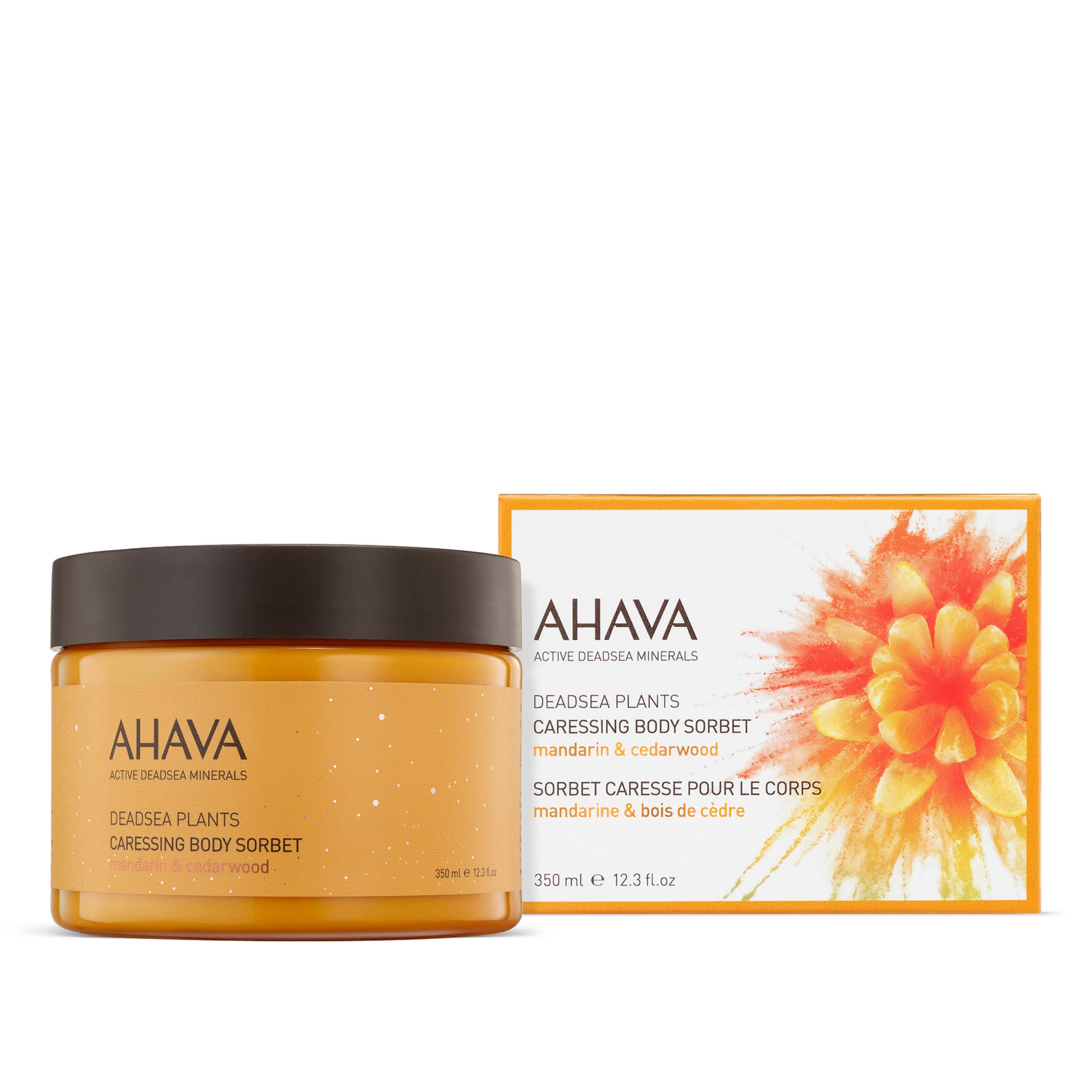 ahava-verw-hnendes-k-rper-sorbet-feuchtigkeitscreme-350-ml-mandarine-zedernholz image 2