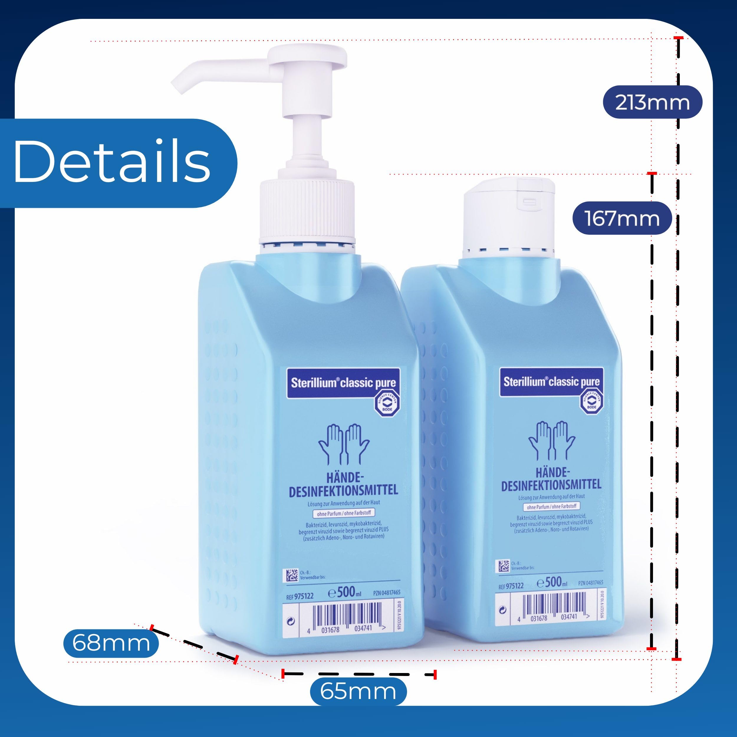 sterillium-classic-pure-h-ndedesinfektion-2-x-500-ml-mit-horn-dosierpumpe image 8