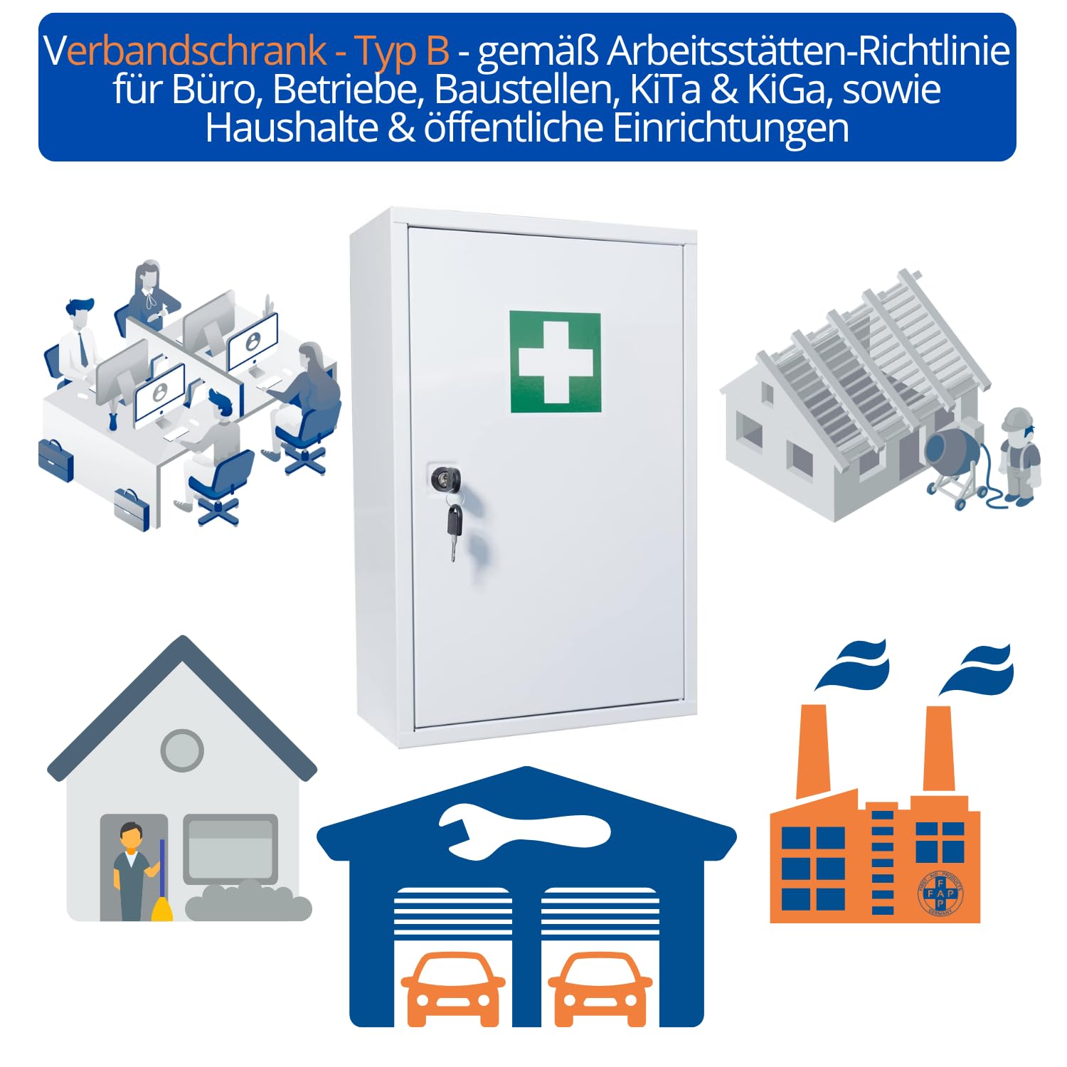 fap-first-aid-products-verbandschrank-b-erste-hilfe-schrank-metall-mit-din-13157 image 7