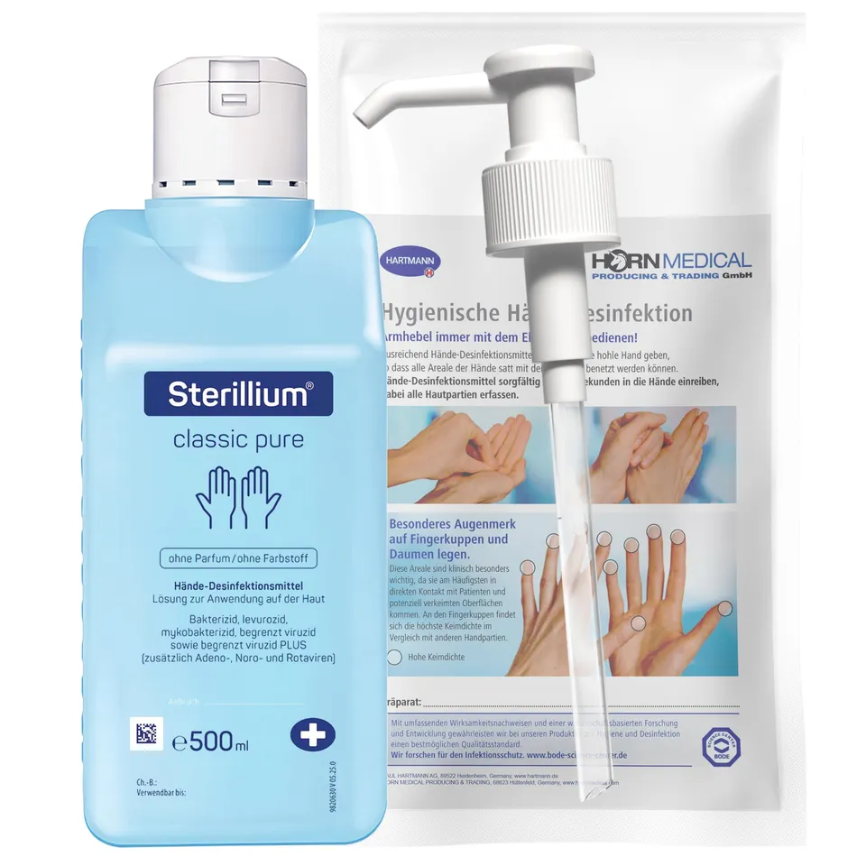 horn-medical-dosierpumpe-mit-sterillium-classic-pure-h-ndedesinfektion-500-ml image 1