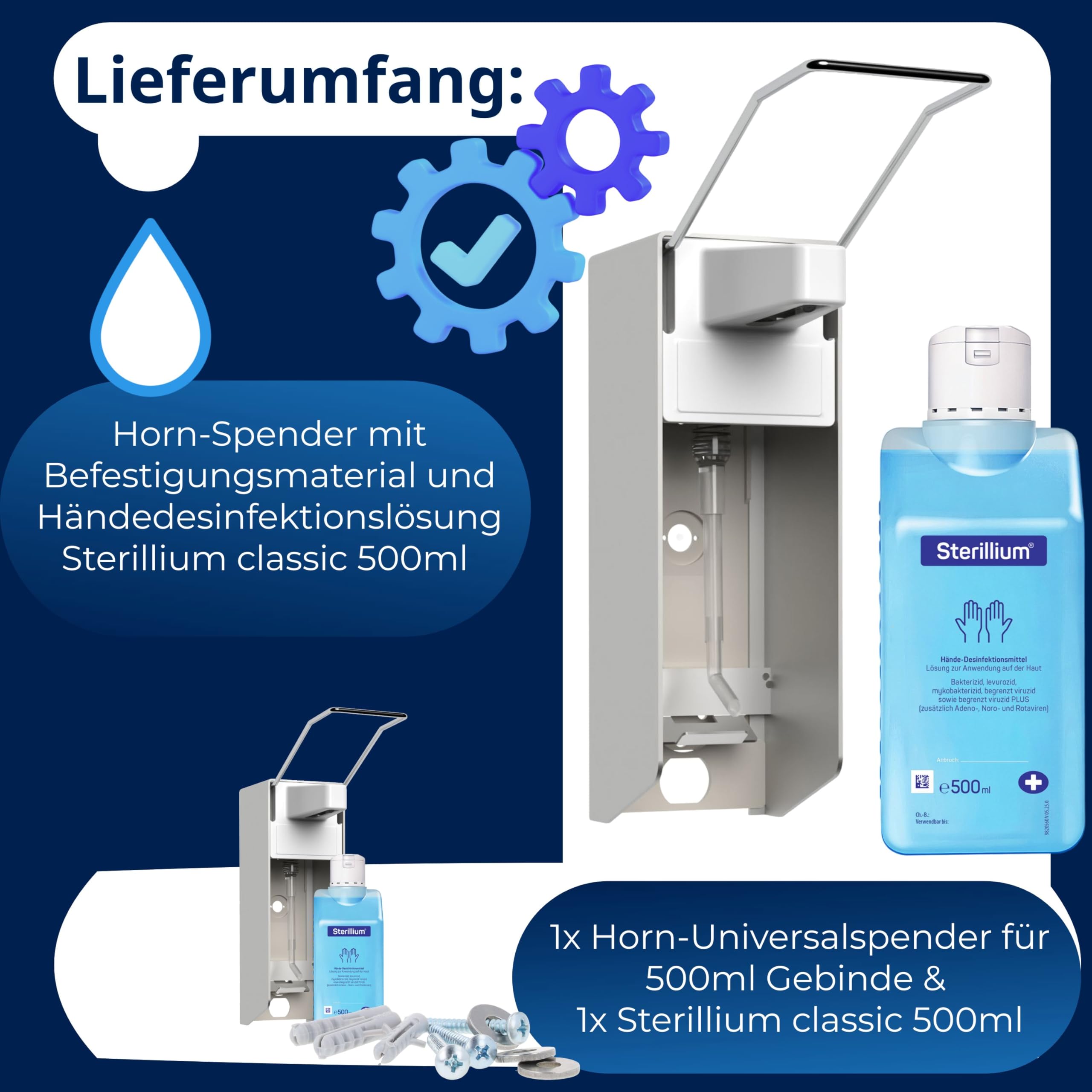 horn-medical-langarm-wandspender-aluminium-starterset-mit-1x-sterillium-500-ml-2 image 5