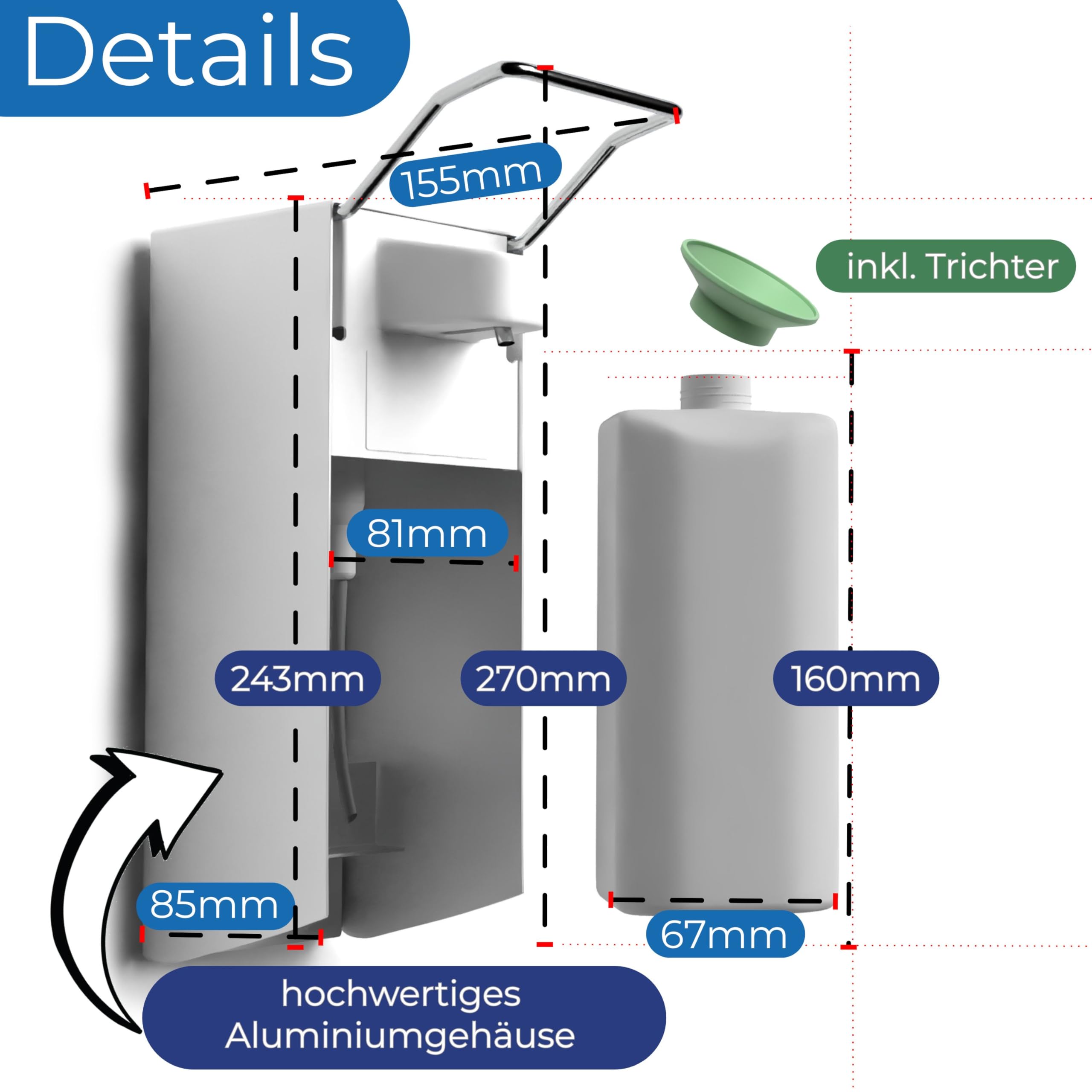 horn-medical-wandspender-aluminium-f-r-500-ml-euroflaschen image 4